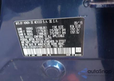 2016 Honda Hr-V Lx from USA, damaged, VIN 3CZRU6H34GM710355